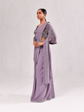 Bell Sleeve Stone Work Stitched Saree